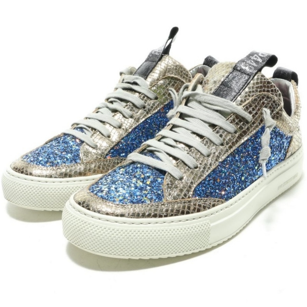 NEW P448 Blue Glitter Sneaker size 44